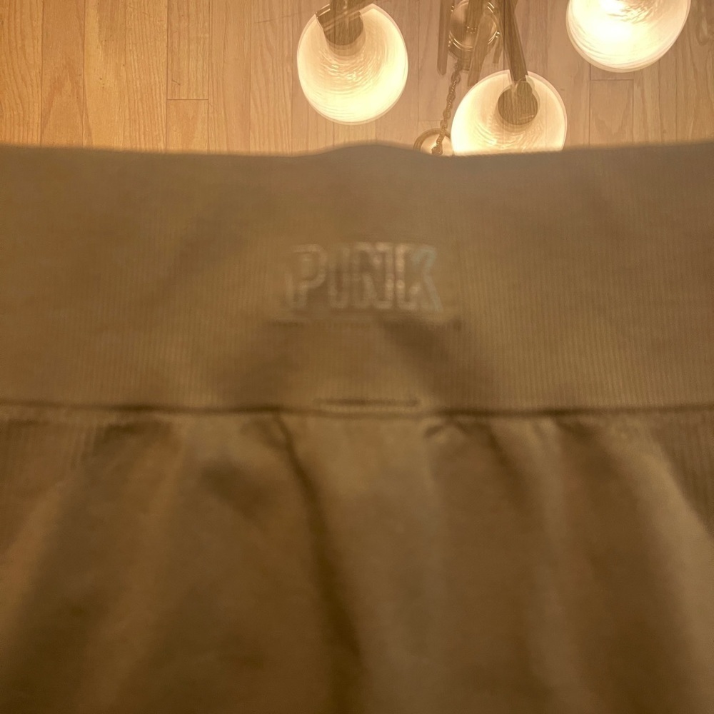 BUNDLE of Two Pink Victoria's Secret Olive and Gray Leggings Size ML - Picture 4 of 14